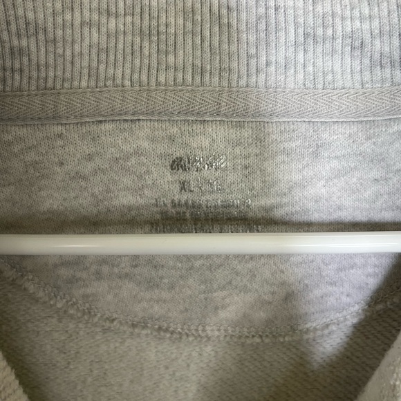 Aerie Gray Leopard Print Quarter-Zip Sweater - Picture 5 of 5